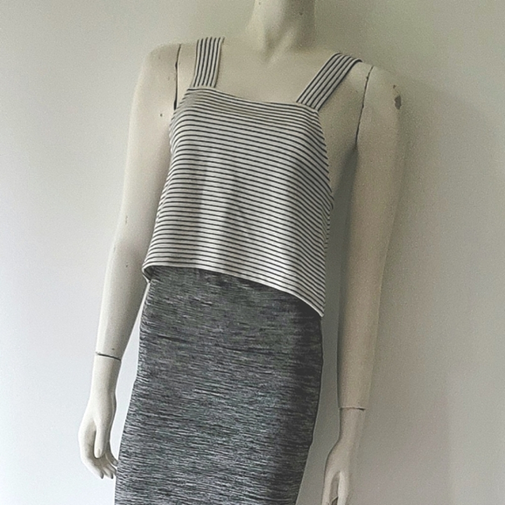 Zara Trafaluc Strappy Striped Crop Top Size S